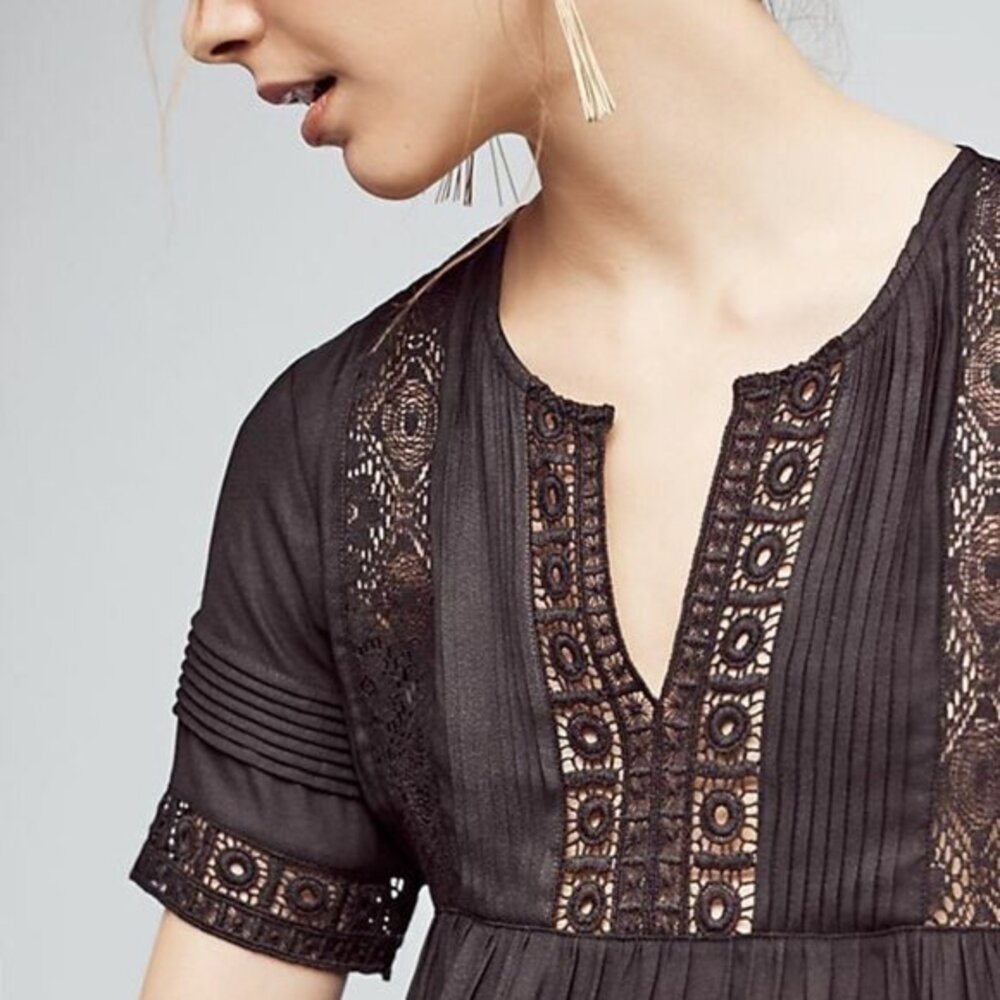 MAEVE by anthropologie | tiered crochet & lace top